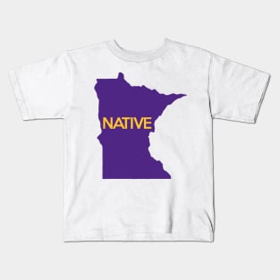 Minnesota Native MN Purple Kids T-Shirt